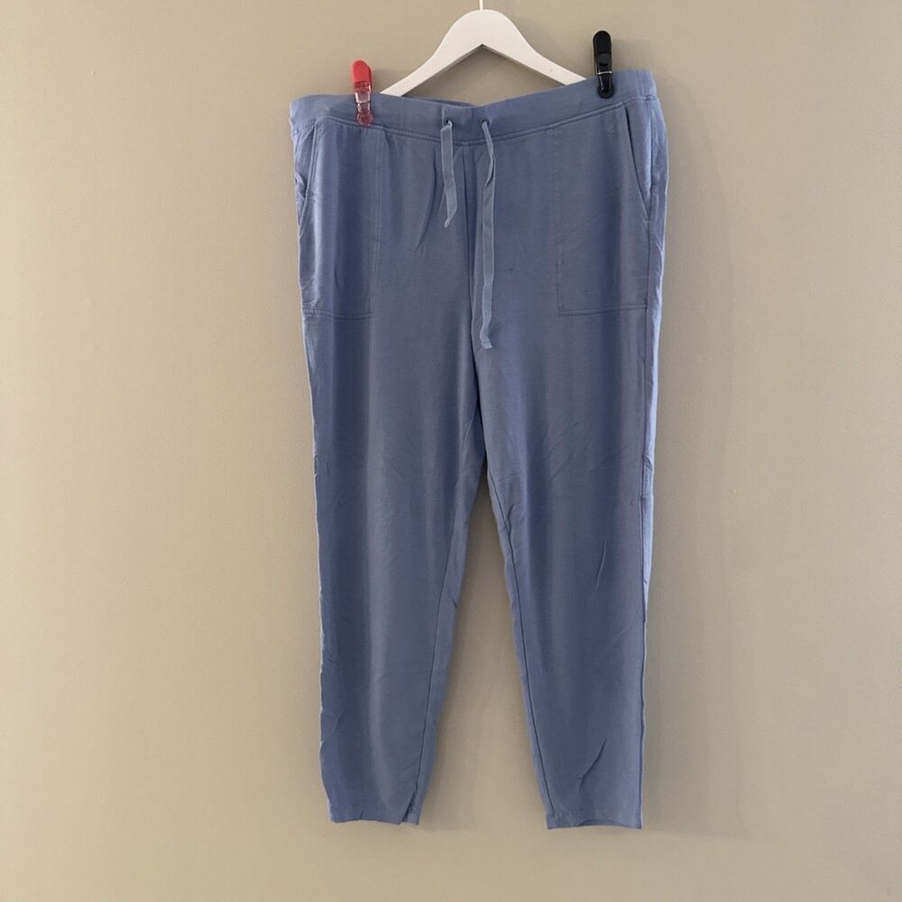 Lou & Grey Signature Soft Blue Joggers with Drawstring Waist and Pockets - XL